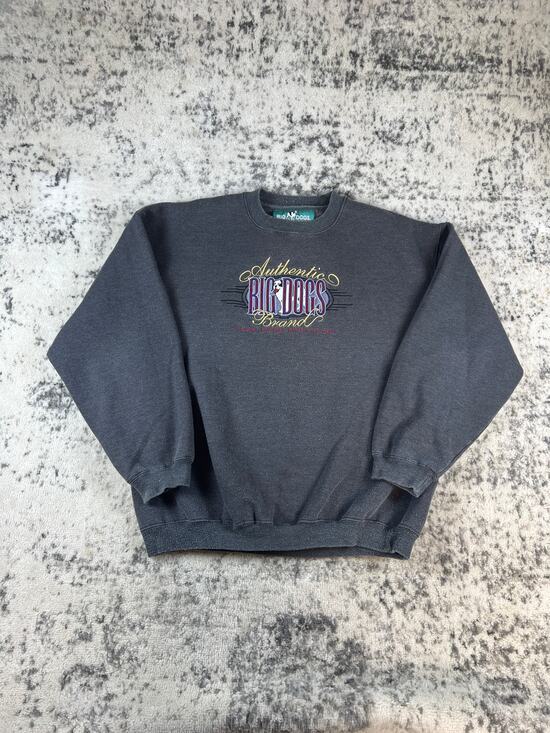 Big Dogs Other - Vintage Big Dogs Sweatshirt Mens L Gray Crewneck Embroidered Streetwear Y2K 90s